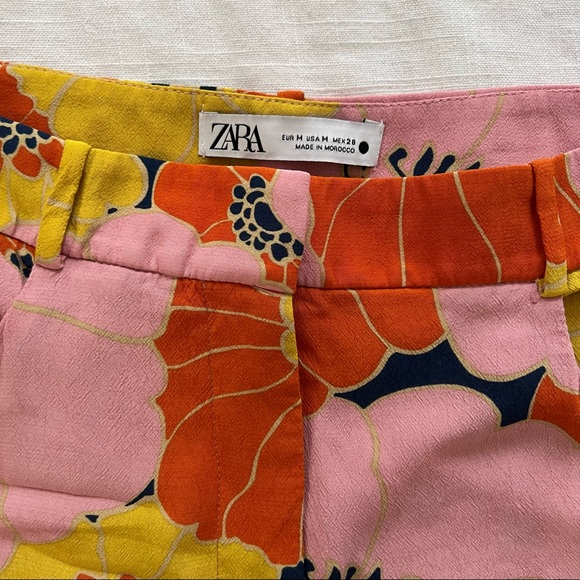 Zara Floral Print Pants SS21 - Picture 6 of 8